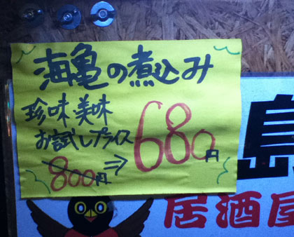 祝!小笠原諸島 世界遺産登録!海亀煮込みで祝杯! 祝!小笠原諸島 世界遺産登録!海亀煮込みで祝杯!
