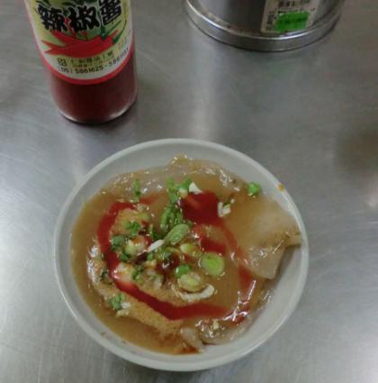西螺にある肉圓井というお店の「肉圓」である 西螺にある肉圓井というお店の「肉圓」である